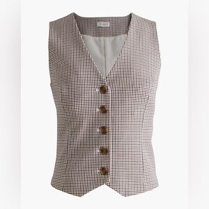 NWT ~ Plaid button-front vest